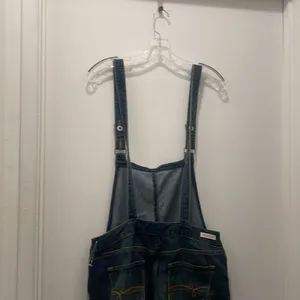Levi’s shortalls in medium dark wash 1990’s style coverall s Medium thumbnail 7