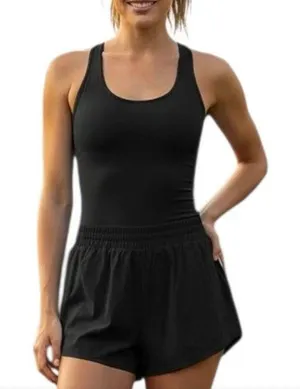 Offline by Aerie Real Me Hot Stuff Light Blue Athletic Romper Size Large thumbnail 1
