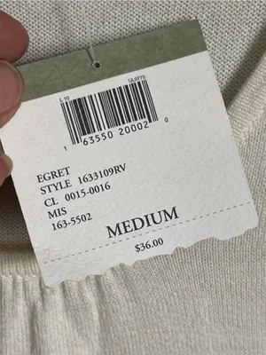 MOUNTAIN LAKE | Cream Long Sleeve Scoop Neck Sweater Sz M thumbnail 6