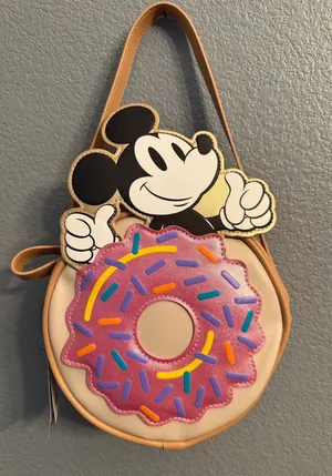NWT Disney Bioworld Mickey Mouse Sprinkle Donut Crossbody Bag Purse thumbnail 1