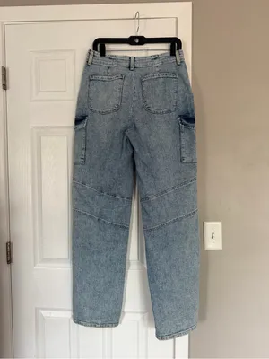 L’agence High Rise Wide Leg Barrel Style Blue Denim Jeans thumbnail 6