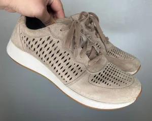 Dansko Charlie Taupe Suede Perforated Lace Up Walking Sneakers Women 42 11.5-12 thumbnail 1