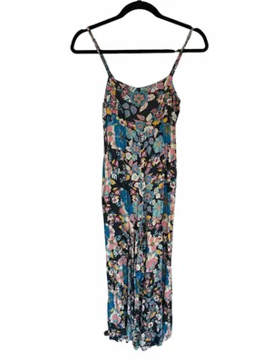 Natural Life - Bailey Wide Leg Jumpsuit Pink Petunia Floral Sz XS thumbnail 3