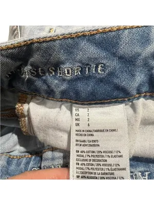 American Eagle Outfitters Super Stretch Hi Rise Denim Shorts Size 2 thumbnail 6