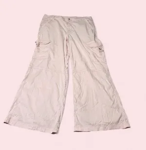 American Eagle Outfitters pink super high rise Wide Leg Cargo Pants thumbnail 1