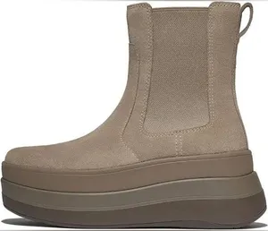 Fitflop Taupe F-MODE Stack Suede Chelsea Boots Size 9 US $200 thumbnail 1