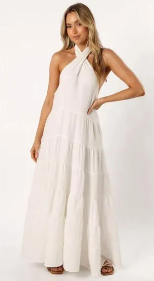 Petal & Pup Plara White Halterneck Maxi Dress M thumbnail 4