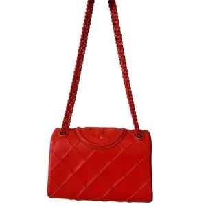 Tory Burch Fleming Orange Quilted Leather Convertible Shoulder Crossbody Bag thumbnail 2