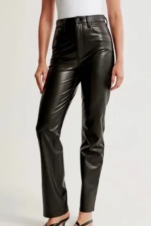 Abercrombie 90s Straight Leather Pants thumbnail 2