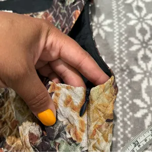 Anthropologie Tabitha Tema Quilted Floral Dress Pockets Size 6‎ Moody Florals thumbnail 4