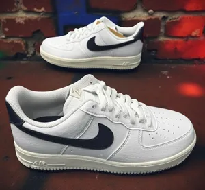 Nike Air Force 1 '07 White Obsidian Ivory Gold Tags 12W 10.5M BNIB thumbnail 1