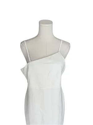 Petal & Pup - NWT Zahra White Asymmetrical Bridal Midi Dress Sz 12 thumbnail 4