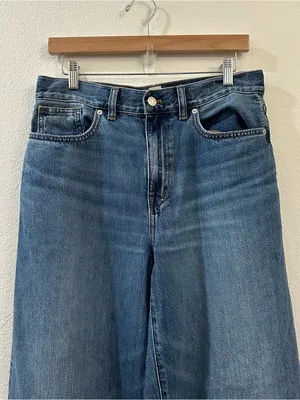 Madewell Superwide Leg Jeans High Rise Blue Denim Size 28 thumbnail 6