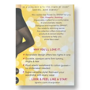 New‎ STAR by SPANX Center Stage Reversible Tights Black Java Size A Office Party thumbnail 7