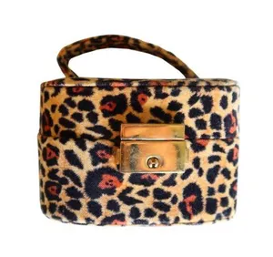 Susan Faris Animal Print Faux Fur Mirror Jewelry Case thumbnail 2