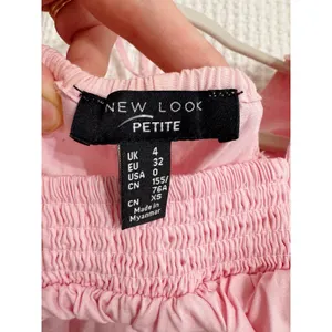 New Look Petite Pink Puff Sleeve Smocked Babydoll Mini Dress XS thumbnail 4