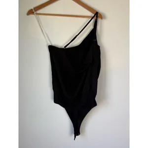 Lulus Stylin' Babe Black One-shoulder Cowl Back Bodysuit Women's Size S thumbnail 7