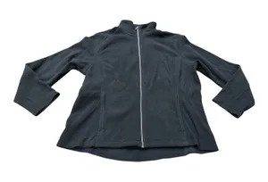 Land’s End Women’s Zip Up Fleece Jacket, Black, Size XL, Polartec thumbnail 1