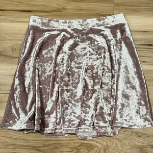 Topshop Dusty Pink Crushed Velvet Skater Skirt Women’s 6 thumbnail 2