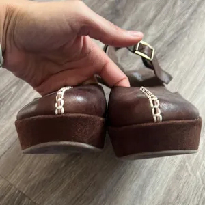 Antelope Brown Womens Boho Leather Platform Mary Jane Wedge Sandal 41 thumbnail 8