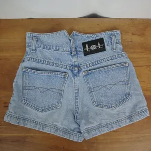Vintage lei USA Made High Waisted 100% Cotton Denim Shorts 5 Jr. thumbnail 7