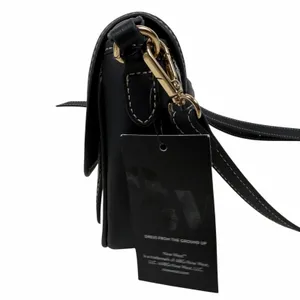 Nine West Birdi Canvas Shoulder Bag Crossbody Bag Black White thumbnail 6