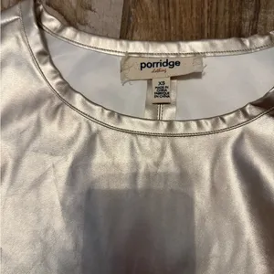 Anthropologie Porridge Collin Faux Leather Short Sleeve Top thumbnail 3
