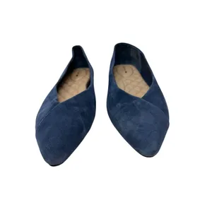Birdies The Goldfinch Pointed Toe Suede Ballet Flats Indigo Blue Size 8 thumbnail 4