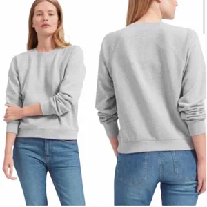 Everlane Heathered Gray Crewneck Pullover Sweatshirt Size Large thumbnail 2