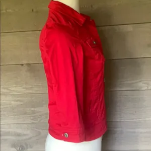 Dressbarn jacket button down red thumbnail 2