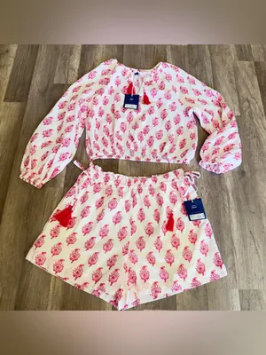 Roller Rabbit x Target Bouquet Side-Tie Beach set Pull-On Shorts & Top thumbnail 9