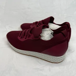 J/Slides Urban Sport Sneakers Knit Maroon‎ Lace Up Comfort Shoes Size 7 thumbnail 7