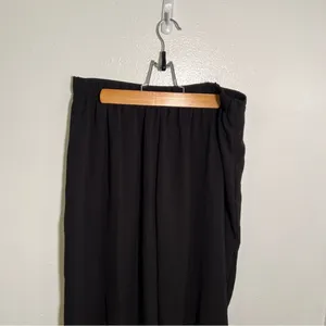 Favlux Women's Size Large Wide‎ Leg Palazzo Pant Open Wrap Front Black Pull On thumbnail 7