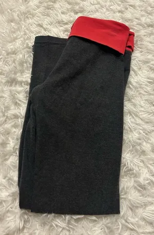 Aerie Slim Gym Skinnie gray pink fold over leggings workout yoga woman’s small thumbnail 1