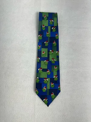 Dr.Seuss Brand Mens Tie Grinch Vintage Necktie Novelty Christmas Accessories thumbnail 2