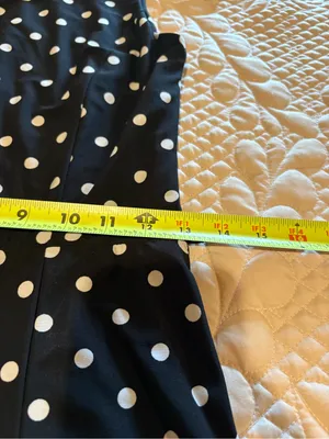 Lauren Ralph Lauren Sleeveless Polka-Dot Midi Dress black/white size 2 thumbnail 10