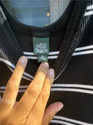 wild fable Black and White Striped Midi Dress thumbnail 2