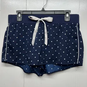 Aerie Polka Dot Navy Blue & White Women's Lounge Shorts Size Medium Lightweight thumbnail 1