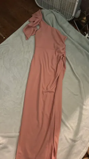 Pretty Garden Pink One-Shoulder Shoulder Tie Dress thumbnail 2