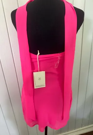 Peppermayo Fuchsia Halter Mini Dress thumbnail 1