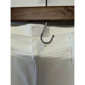 MOTHER The Hustler Ankle Fray Jeans High Rise Flare White Size 29 thumbnail 3