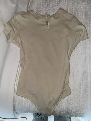 SKIMS Bodysuit T-Shirt Cotton Jersey Bone XS thumbnail 6