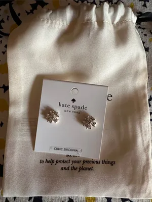 Kate Spade You’re a Gem Flower Stud Cubic Zirconia Earrings thumbnail 4