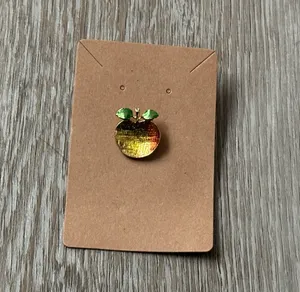 Beautiful Apple / Peach Enamel Lapel TAC Pin Brooch Cute! thumbnail 3