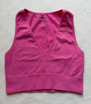Garage Hot Pink Tank V-Neck Top thumbnail 1