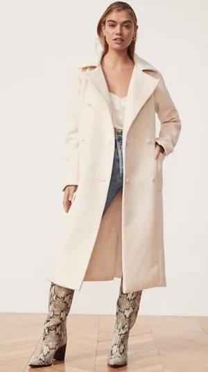 Song Of Style Louisa Coat Jacket in Ivory Cream Size Large New Revolve thumbnail 1