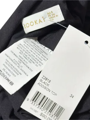 KOOKAÏ Addison Off-Shoulder Top, Black, FR34/US2 thumbnail 7