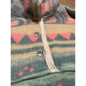 Bill Blass Fleece Women Medium Aztec 1/4 Snap‎ Pullover Western Soft Outdoor thumbnail 7
