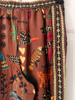 Farm Rio Tropical Print Pull-On Straight Leg Pants, Size M thumbnail 13