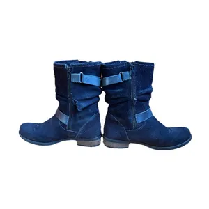 Eric Michael Portugal Venice Boot Blue Suede Moto Boots Sz 7 Spring Comfort thumbnail 3